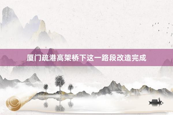 厦门疏港高架桥下这一路段改造完成