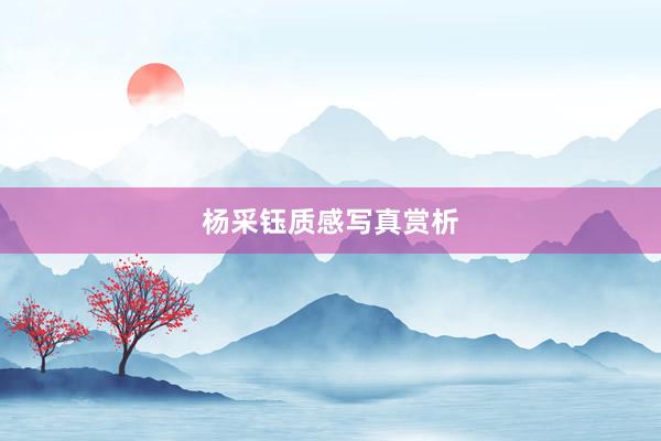杨采钰质感写真赏析