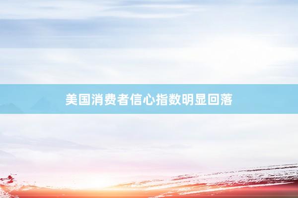 美国消费者信心指数明显回落