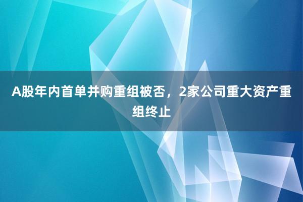 A股年内首单并购重组被否，2家公司重大资产重组终止
