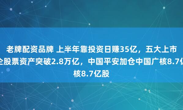 老牌配资品牌 上半年靠投资日赚35亿，五大上市险企股票资产突破2.8万亿，中国平安加仓中国广核8.7亿股