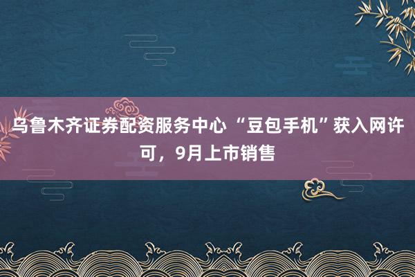 乌鲁木齐证券配资服务中心 “豆包手机”获入网许可，9月上市销售