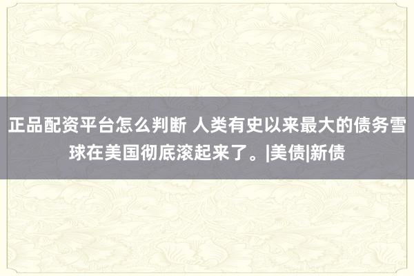 正品配资平台怎么判断 人类有史以来最大的债务雪球在美国彻底滚起来了。|美债|新债